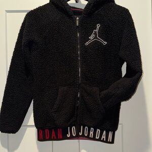 Jordan Kids Black Sherpa Hoodie